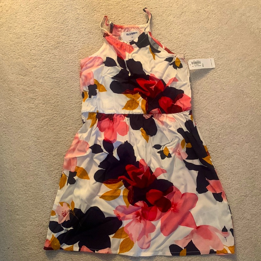 Girls Old Navy Floral Summer Mini Dress, size: 5 (xs)